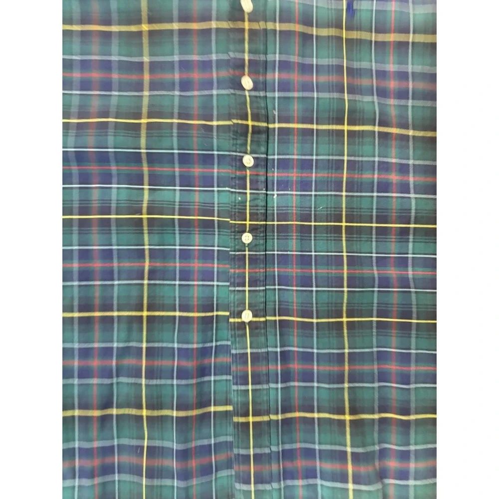 Ralph Lauren Plaid Button Down Shirt‎ Men &Green Blue Yellow Classic Fit xxl